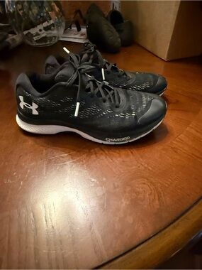 Under Armour Women’s Black Athletic Running Shoes with White Logo